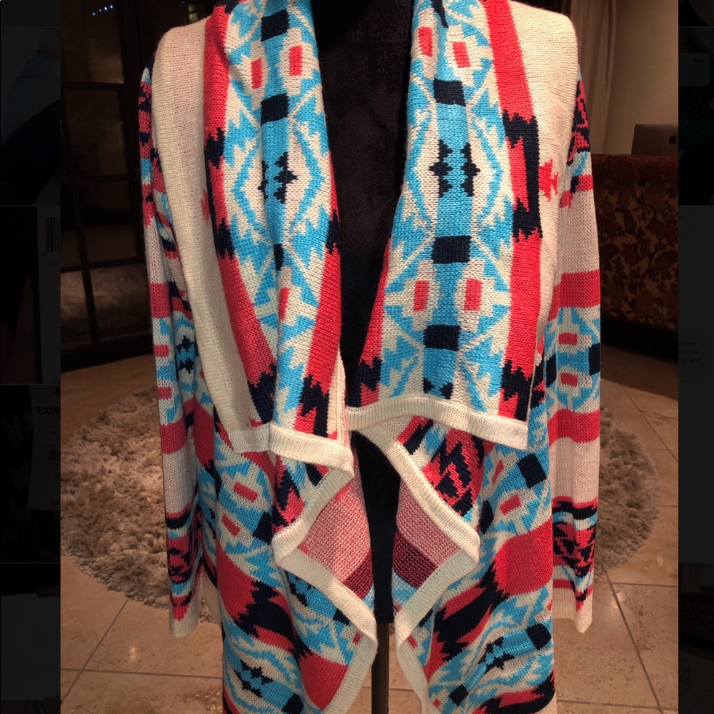 Aztec cardigan wrap